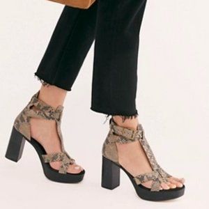 Leopard T-Strap Free People Platforms